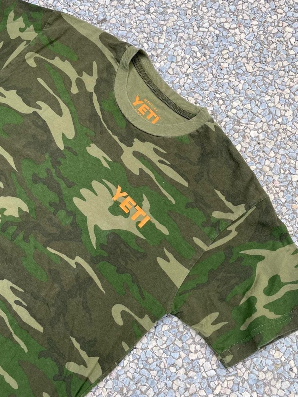 YETI Green Camo Logo Tee